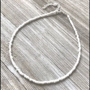White Beaded Choker